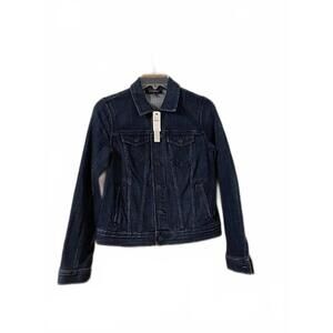 Talbots Classic Denim Jean Jacket Dark Wash Women's Size XS